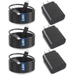 Samsung Super Fast Charger,3 Pack Type C 25W USB C Wall Charger Fast Charging with 10FT Long Type C to C Cable for Samsung Galaxy S26 Ultra/S26/S26+/S25 Ultra/S25/S24 Ultra/S24/S24+/S23 Ultra/Z Fold 3