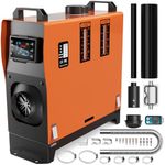 Diesel Heater, All in One 8KW 12V Diesel Air Heater with 5L/1.3Gal Fuel Tank, Portable Diesel Heater with Remote Control and LCD, Low Noise Parking Heater for Vehicle Truck RV Camper Van Boat Tent