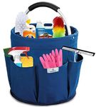 heather Cleaning Bucket Organiser Caddy with Handle Cushioned Bag for Cleaning Products Organiser. Cleaning Hamper, Cleaning Caddy with Handle, Buckets for Storage Basket Housekeeping Soft Grip(Blue)