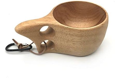 Nordic Style Handmade Finnish Kuksa Ancient Lapland Finland Style Wooden Cup (Classic-2 Holes)