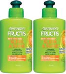 Garnier Fructis Sleek & Shine, Intensely Smooth Leave-in Conditioning Cream, 300 mL (Pack of 2)