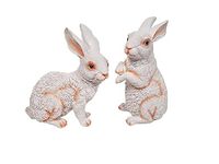 Thedecorshed (Pack of 2) Sitting and Standing Rabbit for Garden Decoration, Animal Figure for Garden, Home & Garden Decoration, Outdoor Decor