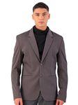 The Indian Garage Co Men's Knitted Blazer 1223-KNTBLZ-08-Dark Grey-L_Dark