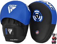 RDX Boxing Pads Focus Mitts Maya Hide Leather Curved Hook and Jab Target Hand Pads Great for MMA, Kickboxing, Martial Arts, Muay Thai, Karate Training Padded Punching, Coaching Strike Shield