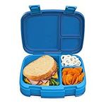 Bentgo Fresh – Leak-Proof, Versatile 4-Compartment Bento-Style Lunch Box with Removable Divider, Portion-Controlled Meals for Teens and Adults On-The-Go – BPA-Free, Food-Safe Materials (Blue)