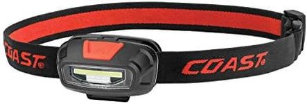COAST FL13 250 Lumen Dual Color (White & Red) LED Headlamp, Batteries & Hard Hat Clips Included