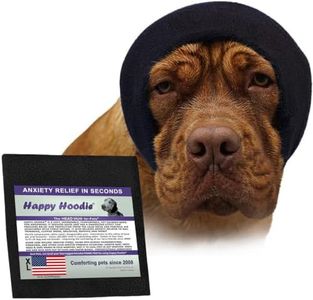 Happy Hoodie The Original Dog & Cat Calming Band - American Brand - Anxiety Relief/Noise Protection-Grooming-Thunder-Fireworks (X-Large, Black) - Since 2008