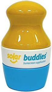 Single Solar Buddies Refillable Roll On Sponge Applicator For Kids, Adults, Families, Travel Size Holds 100ml Travel Friendly for Sunscreen, Suncream and Lotions (Blue)