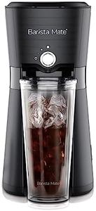 Healthy Choice Barista Mate by Healthy Choice Digital Iced Coffee Maker - Quick Brew, Rich Flavor, Reusable Tumbler with Straw, Integrated Measuring System, Reusable Coffee Filter - 10oz Cup Included