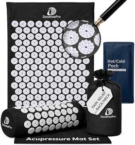 Acupressure Mat & Pillow Set - Acupressure Therapy for Back and Neck Pain Relief, Sciatica, and Pressure Point Aches Ideal Acupuncture Mat for Sleeping Aid & Recovery