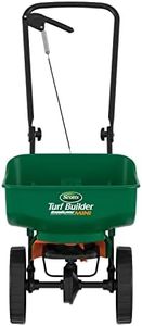 Scotts Turf Builder EdgeGuard Mini Broadcast Spreader for Seed,Fertilizer,Salt,Ice Melt, Holds up to 5,000 sq.ft. Product