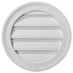 Ekena Millwork GVRO12D 12" W X 12" H X 1 3/8" P Round Gable Vent Louver, Decorative