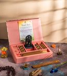 Vaidibhyo® Luxury Gift Box of 90 Mixed Incense Products of Sandalwood (40 Agarbatti, 20 Dhoop, 24 Cones, 6 Havan Cups) | Har Ghar Ramlalla | Best Diwali Gift for Personal & Corporates | 3 Free Stands