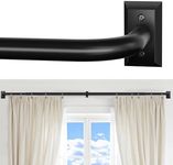 ZYRW Black Curtain Rods, Room Darke