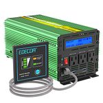 EDECOA 2000W Power Inverter DC 12V to 110V AC Power Converter with LCD Remote Controller with USB