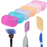 sinzau Silicone Toothbrush Cover, Hygienic and Antimicrobial Toothbrush Holder for Camping, Travel, Pack of 6