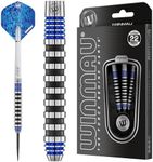 WINMAU Advance 500 Series Tungsten Blue 22 Gram Steeltip Darts Set with Flights and Shafts (Stems)