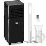 HOMCOM Portable Air Conditioner 5000 BTU, 4-in-1 Cooling, Fan, Dehumidifier & Sleep Mode, Mobile Air Conditioning Unit with Remote Control, 24H Timer, Window Mount Kit for Rooms up to 18㎡