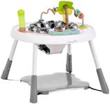 Dream On Me Curio Sit N Seek Baby Activity Center in Grey, 2 in 1 Activity Center and Play Table with 3 Detachable Toys and Music, 3 Level Height Adjustable Positions Activity Center for Baby