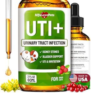 Natural Kidney Support for Dog UTI & Cat UTI - Canine Urinary Tract Care w/Cranberry - Cat Bladder & Dog Kidney Essentials - Organic Supplement - Made in USA Drops for Dog Kidney Support (2 Oz)