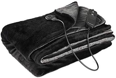 Navaris Couverture Chauffante Électrique 180 x 130cm - Plaid Doux Canapé Lit - Arrêt Automatique - Protection Surchauffe - Effet fausse fourrure