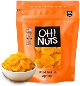 Oh! Nuts Dried Apricots Turkish - 2 lb - Dried Fruit - No Sugar Added - Dehydrated Fruit Bites - Packed in New York Zip-Seal Bag for Exceptional Freshness