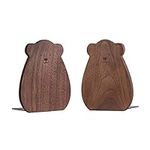 Muso Wood Bookends for Shelves, Dec