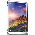 Magnetic Acrylic Picture Frames With Rounded Corners 4.25x6.25” - Perfect Frameless Picture Frame - Double Sided Picture Frame - Magnetic Acrylic Frame - Acrylic Block Frame DESKTOP ONLY 1pc.