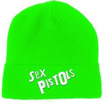 Sex Pistols Beanie Hat Classic Band Logo Official Punk Fluorescent Green One Size