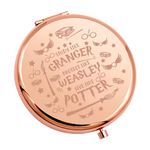 MAOFAED Magic Wizard Gift Wizard School Gift Makeup Mirror for Girls Women Compact Mirror Pocket Mirror (Live Like Potter mirrorCA)