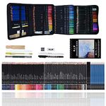 97 Drawing Sketching Coloring Set, Pro Art Supplies with Sketchbook, 72 Soft Core Colored Pencils, Sketch, Charcoal Pencils, Drawing Set for Adults Teens Beginner