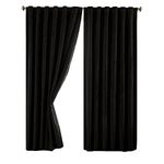 Absolute Zero 63-Inch Velvet Blackout Home Theater Curtain Panel, Black
