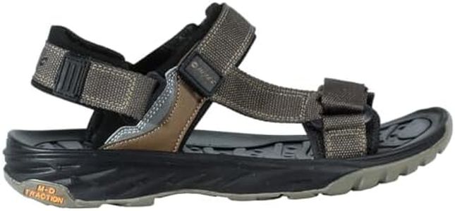 Hi-Tec Sandalias hombre trekking ULA RAFT, calzado verano para Todo Terreno, sandalias hombre verano cómoda (Olive/Black/Yellow, Sistema tallas calzado EU, Adulto, Hombre, Números, mediano, 43)