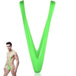 Mankini Man Underwear Swimwear One Piece Breathable Swimsuit Thong for Mens Man Sexy Thong Swimsuit V-Strap Swimsuit Man Bodysuit Jumpsuit Swimwear Joke Gift Secret Santa Mankini for Men UK (Green)