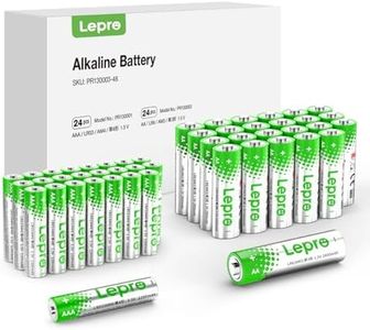 Lepro AA and AAA Batteries Combo Pack 48 Count, Batteries Variety Pack 2800mAh High-Performance Alkaline Power - 24 Double AA Batteries and 24 Triple AAA Batteries