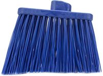 SPARTA Plastic Broom Head, Angled, Un-Flagged for Large Debris Indoor, Outdoor, Home, Restaurant, Lobby, Office, 12 Inches, Blue