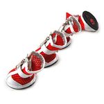 Zunea Dog Shoes for Hot Pavement Breathable Air-Mesh Sandals for Heat Summer Adjustable Front Zipper Design Puppy Boots with Non-slip Rubber Sole Paw Protectors for Small Dog Girls Boys - (Red, 3#)