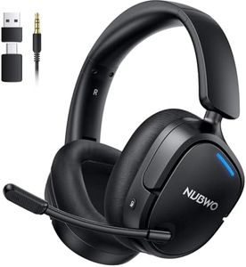 NUBWO Wireless Gaming Headset for PS5, PC, PS4 - Dual 2.4G & Bluetooth Simultaneous Gaming Headphones, EQ Sound Modes, Noise-Canceling Mic, 80-Hour Battery, Comfortable Foldable & Travel Design