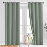 NICETOWN Blackout Curtains 2 Panels - Curtains 84 Inch Long,Room Darkening Grommet Curtains for Bedroom Living Room Windows (52 by 84 Inches,Sage Green,Set of 2)