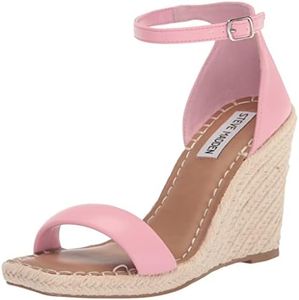 Steve Madden Women's Submit Wedge Sandal, Pink, 9 US