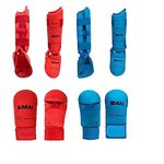 SMAI WKF Approved Karate Gloves and Shin Guard Set (L)