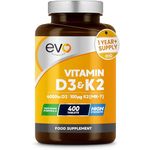 Vitamin D3 4000iu & Vitamin K2 100ug MK7 | 400 Vegetarian Tablets - 1 Year Supply | Cholecalciferol & Menaquinone | Made in The UK