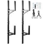 Colinktool Trailer Ladder Rack,Adjustable Trailer Ladder Rack Fit for Enclosed Trailer Exterior Side Wall - Carry 2 Ladders,Black