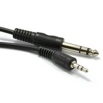 kenable 3.5mm Stereo Jack Plug to 6.35mm TRS Balanced Plug Cable 3m [3 metres]