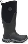 Muck Boots Women's Arctic Sport II Tall Fleece Lined Waterproof Pull on Boot, Black, 8