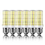 6-Pack 20W LED Corn Light Bulb 200W Equivalent LED Bulb 2500 Lumen Super Bright LED Light 5000K Daylight White E26/E27 Base Ceiling Fan Light for Home Garage Warehouse Indoor Outdoor Usage