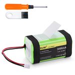 WRUMI Replacement RVBAT850 Battery, for Shark Ion KB28, JL15, RV1001AE, RV1000S, R75, R85, RV850, RV851WV, RV871, RV871C, Robot Vacuum Cleaners Battery 3000mAh