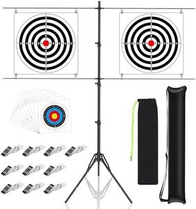 Ideagle Adjustable Paper Target Stand for Shooting Outdoors, Shooting Target Stand with 8 Metal Clips for Target Practice