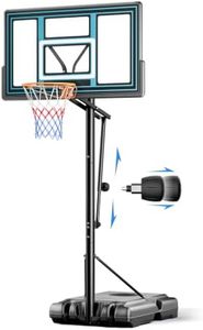 Asbest 44" Portable Basketball Hoop Outdoor Instant Adjustment 5.58-10ft