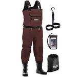 Foxelli Neoprene Chest Waders, Camo Hunting & Fishing Waders for Men & Women with Boots, Waterproof Bootfoot Waders